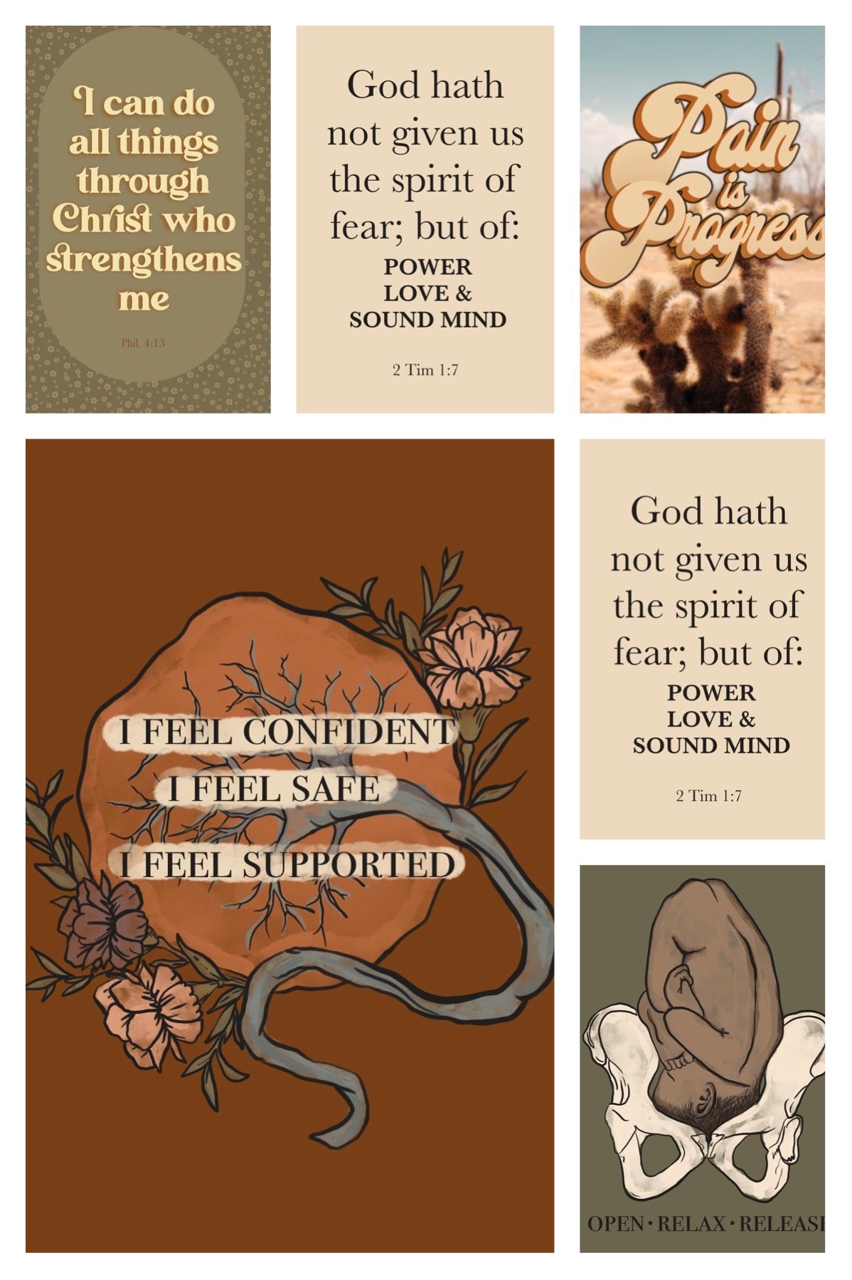 Christian Birth Affirmations Digital Prints